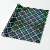 Traditionele Tartan Green Blue Plaid Cadeaupapier (Uitgerold)