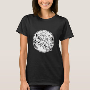 Traditionele tatoeage stijl slapende hond t-shirt