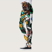 Traditionele tattoo flash-leggings leggings (Links)