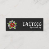 Traditionele Tattoos bloem Mini Visitekaartje (Voorkant)