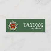 Traditionele Tattoos bloem Mini Visitekaartje (Voorkant)