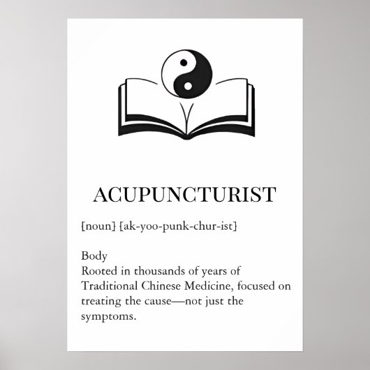 Traditionele TCM-muurkunst voor acupuncturisten Poster (Voorkant)