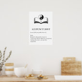 Traditionele TCM-muurkunst voor acupuncturisten Poster (Keuken)