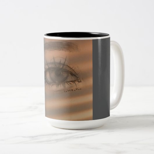 Traditionele technieken combineren moderne creativ tweekleurige koffiemok (Voorkant rechts)