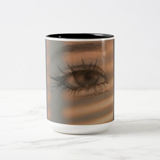 Traditionele technieken combineren moderne creativ tweekleurige koffiemok (Center)