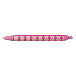 Traditionele teddybeer met hartpen zwarte inkt pen