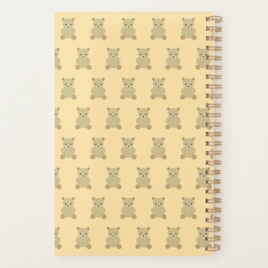 Traditionele teddybeer planner (Achterkant)
