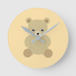 Traditionele teddybeer ronde klok