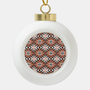 Traditionele tegel, etnische koraal geometrisch. keramische bal ornament