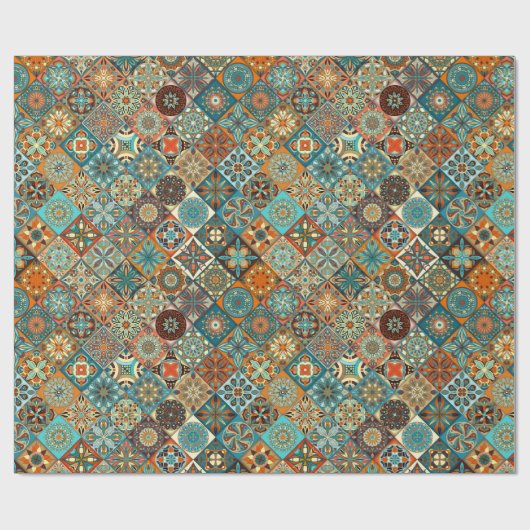 Traditionele tegels cadeaupapier (Vlak)