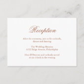 Traditionele terracotta formele elegante bruiloft informatiekaartje (Voorkant)