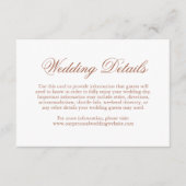 Traditionele terracotta formele elegante bruiloft informatiekaartje (Voorkant)