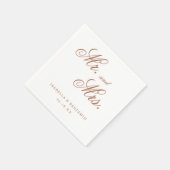 Traditionele terracotta formele elegante bruiloft servet (Hoek)