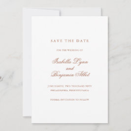 Traditionele Terracotta Formele Elegante Trouw Save The Date