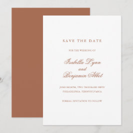 Traditionele Terracotta Formele Elegante Trouw Save The Date