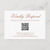Traditionele terracotta formele QR-code bruiloft RSVP Kaartje (Voorkant)