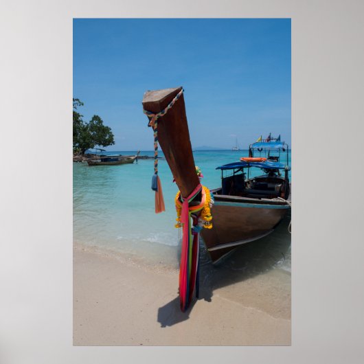 Traditionele Thaise Boat Poster (Voorkant)