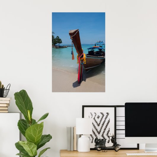 Traditionele Thaise Boat Poster (Thuiskantoor)