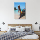 Traditionele Thaise boot Canvas Afdruk (Insitu (Slaapkamer))