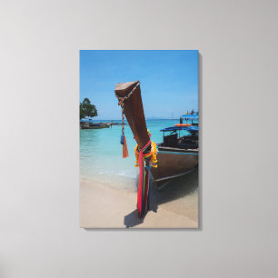 Traditionele Thaise boot Canvas Afdruk