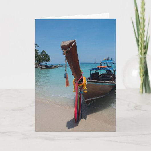 Traditionele Thaise boot Kaart (Voorkant)