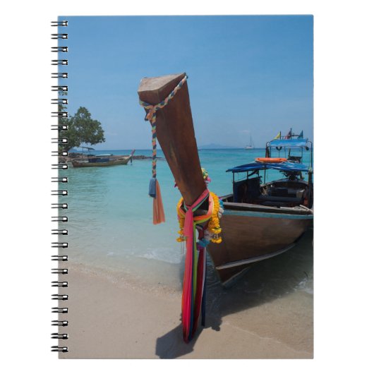 Traditionele Thaise boot Notitieboek (Voorkant)
