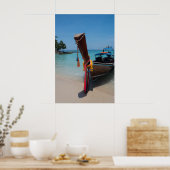 Traditionele Thaise boot Poster (Keuken)