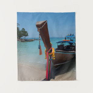 Traditionele Thaise boot Wandkleed