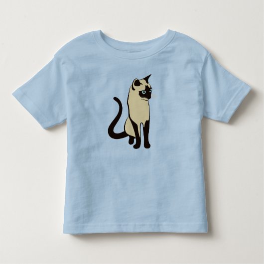 Traditionele Thaise Kat Minimalistische Vector Des Kinder Shirts (Voorkant)