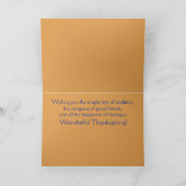 Traditionele Thanksgiving Feestdagen Kaart (Binnen)