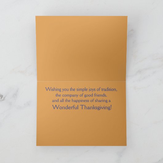 Traditionele Thanksgiving Feestdagen Kaart (Binnen)
