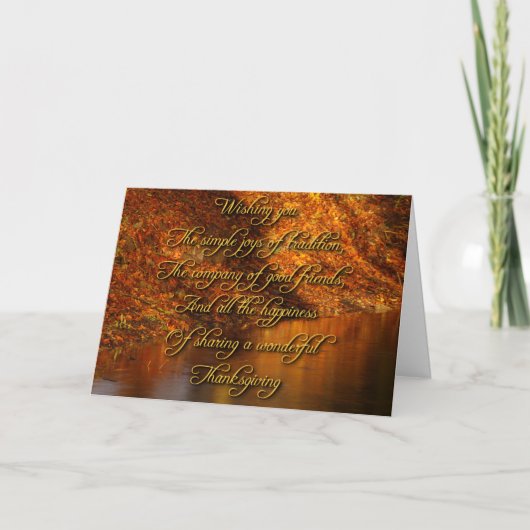 Traditionele Thanksgiving Feestdagen Kaart (Voorkant)