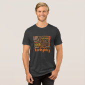 Traditionele Thanksgiving Mannen-T-shirt Tri-Blend Shirt (Voorkant volledig)