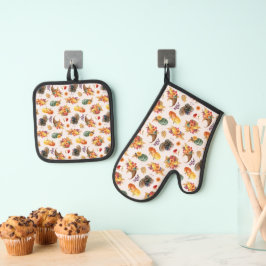 Traditionele Thanksgiving Ovenwant & Pannenlap Set