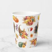 Traditionele Thanksgiving papieren bekers (Achterkant)
