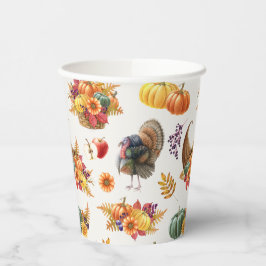 Traditionele Thanksgiving papieren bekers