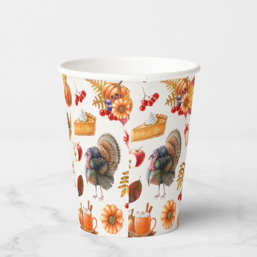 Traditionele Thanksgiving papieren bekers (Rechts)