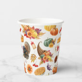Traditionele Thanksgiving papieren bekers (Voorkant)