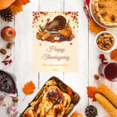 Traditionele Thanksgiving van het oogstfeest Feestdagenkaart