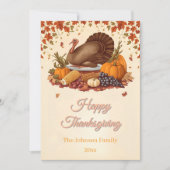 Traditionele Thanksgiving van het oogstfeest Feestdagenkaart (Voorkant)