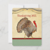 Traditionele Thanksgiving van Turkije Kaart (Achterkant)