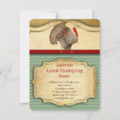 Traditionele Thanksgiving van Turkije Kaart (Voorkant)