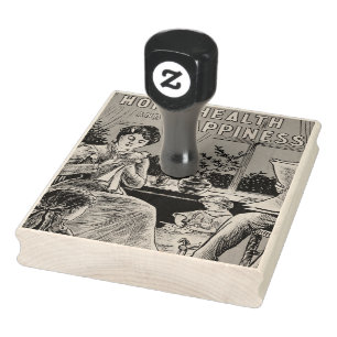 Traditionele thuiszorg in het gezin rubberstempel