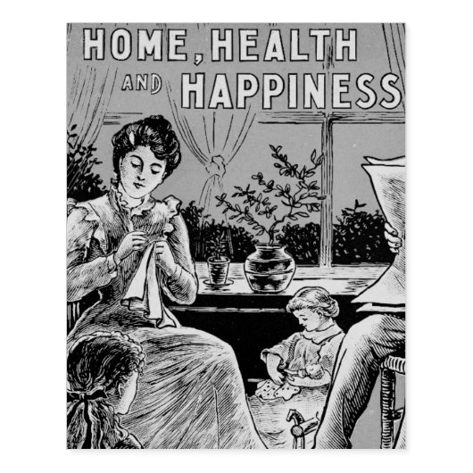 Traditionele thuiszorg in het gezin rubberstempel (Afrduk)