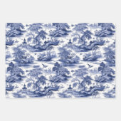 Traditionele Toile de Jouy, blauwe wilgen patronen Inpakpapier Vel (Voorkant)