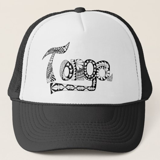 Traditionele tonga-Design Trucker Pet (Voorkant)