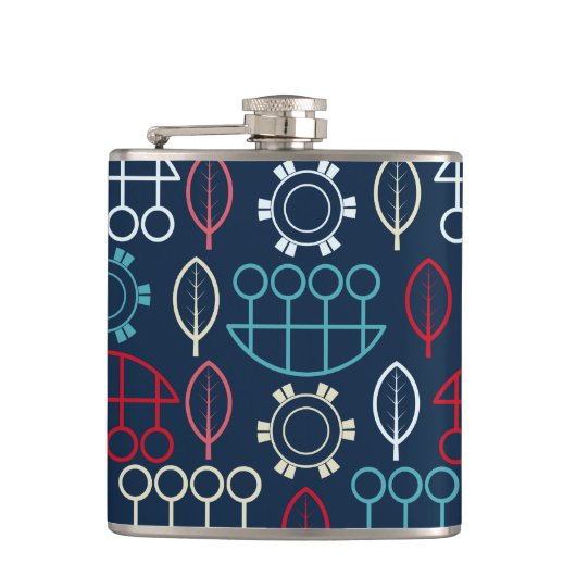 Traditionele Tribal Pattern Art Heupfles (Voorkant)