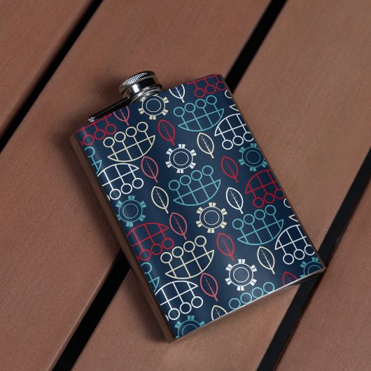 Traditionele Tribal Pattern Art Heupfles