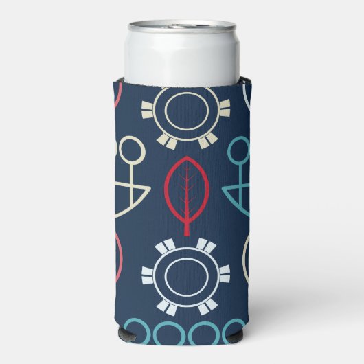 Traditionele Tribal Pattern Art Seltzer Blikjeskoeler (Seltzer Voorkant)