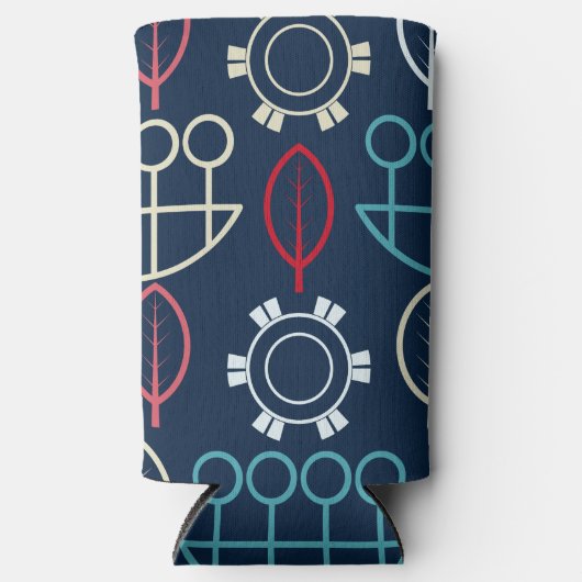 Traditionele Tribal Pattern Art Seltzer Blikjeskoeler (Voorkant)